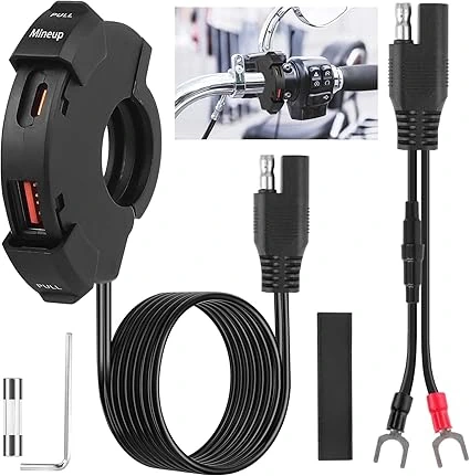 USB-Ladegerät für Motorradlenker