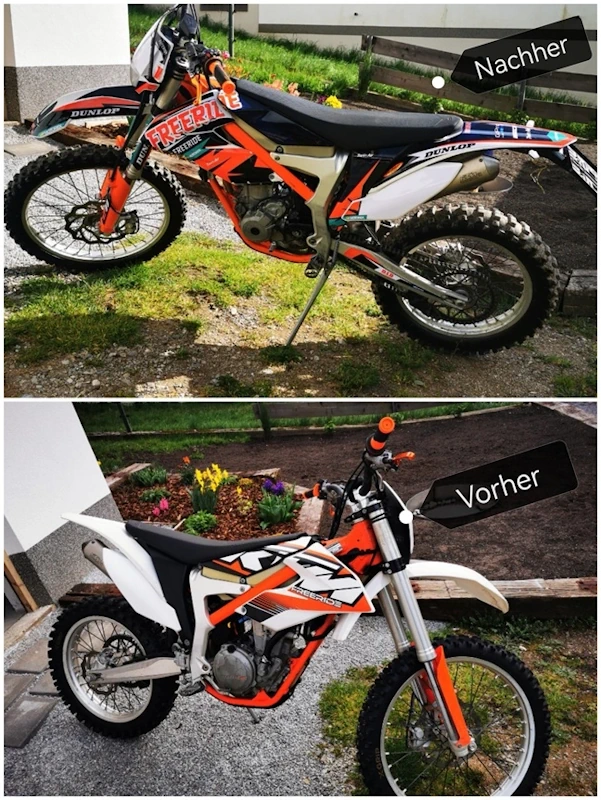 KTM Freeride vorher und nachher