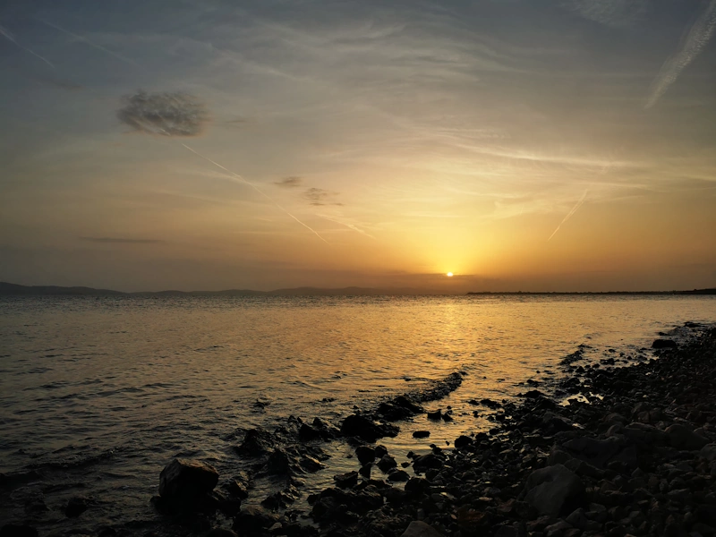 Sonnenuntergang Motorradreise Kroatien an der Magistrada